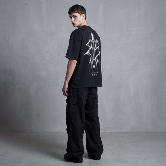 LIQUID CHROME OVERSIZED TEE